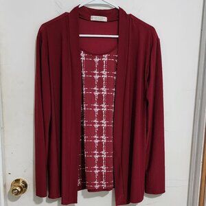 Jon and Anna, Ladies Jacket/Shell Long Sleeve Blouse, Size L